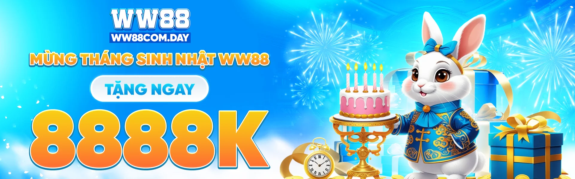 Mừng sinh nhật ww88 tặng ngay 8888k