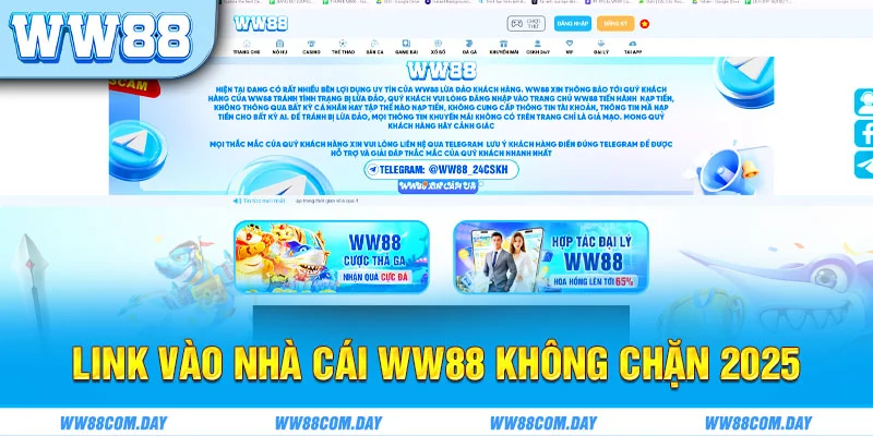 Link vào nhà cái ww88 không chặn 2025